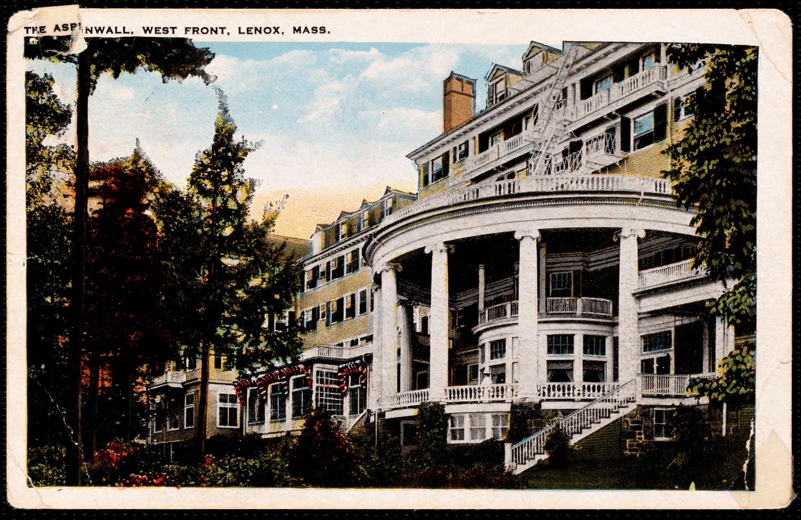 Aspinwall Hotel: part (left side) west front. about 1907–1930.