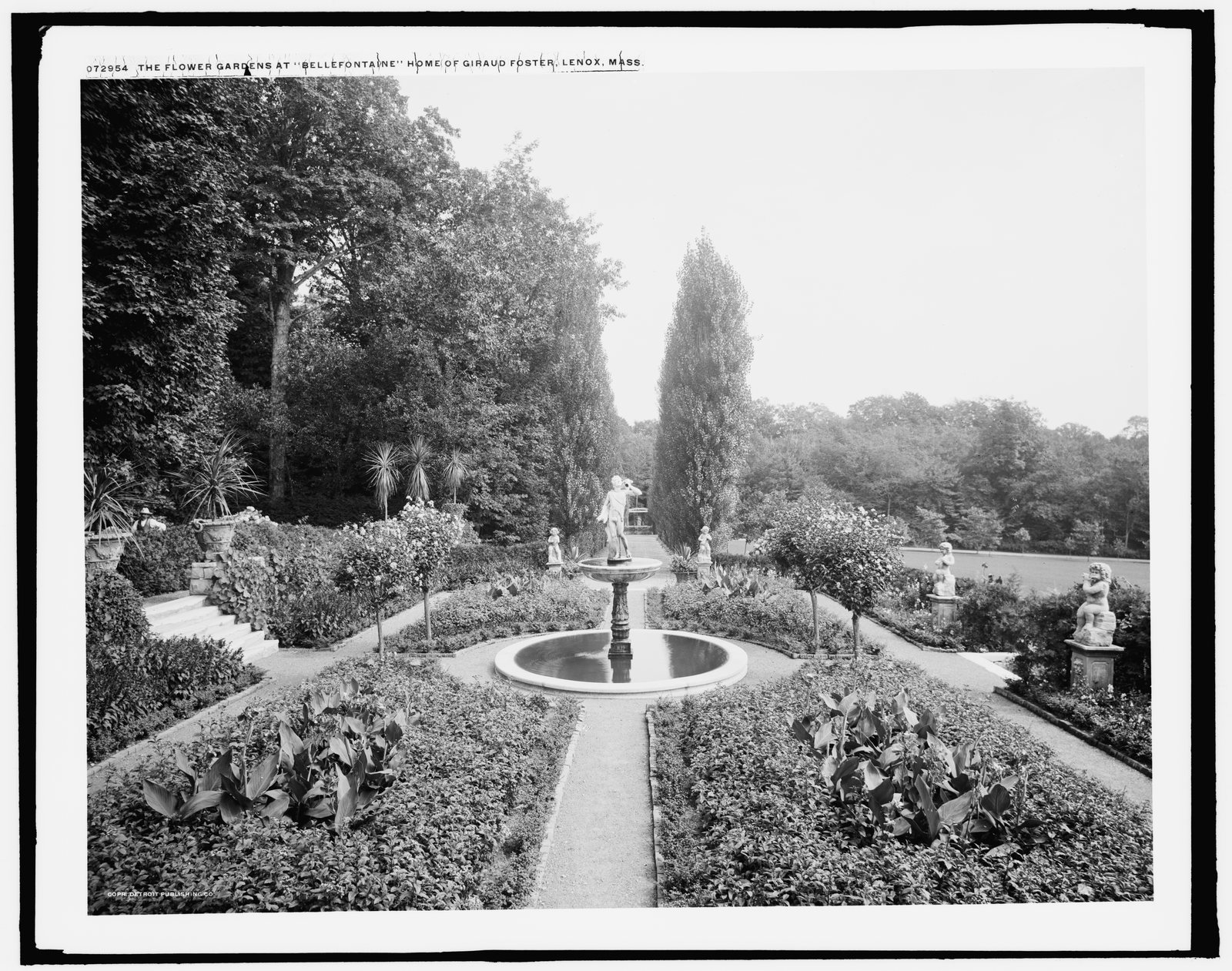 “The Flower gardens at Bellefontaine.” About 1910. LC-D4-72954.