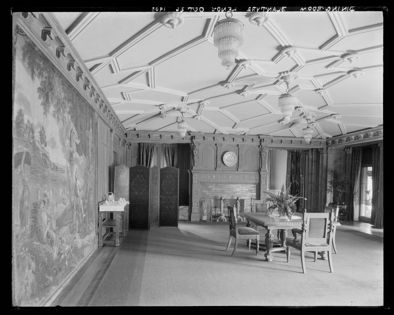 Blantyre: dining room. October 26, 1903.