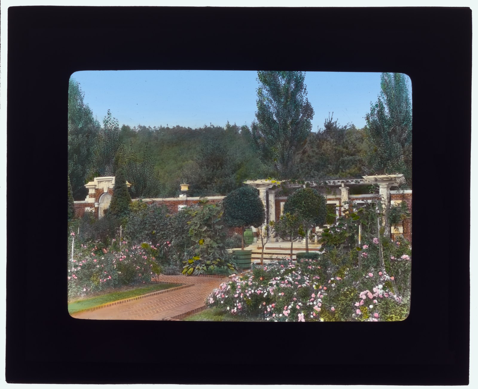 “Perennial Garden pergola steps.”