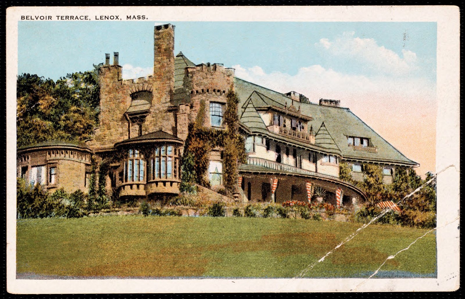 Belvoir Terrace: side of house. About 1907–1930.