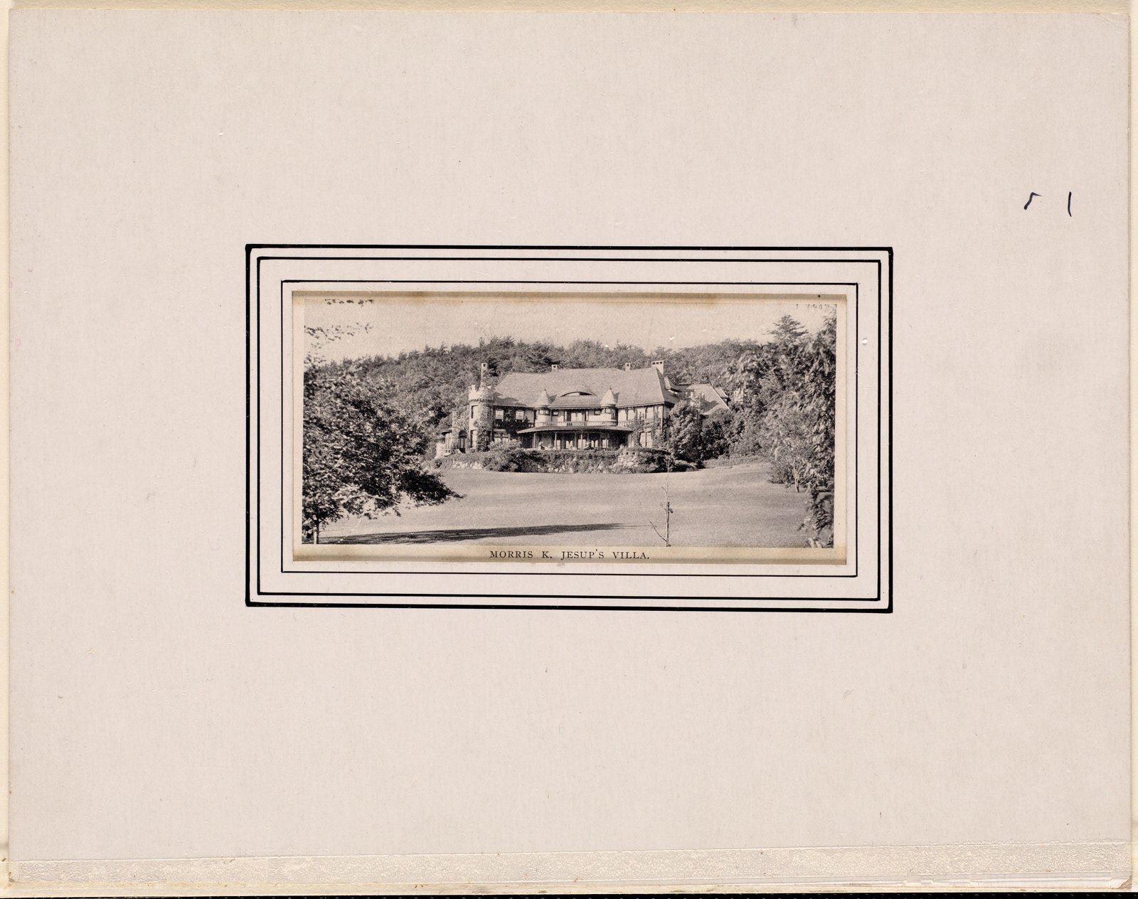 Belvoir Terrace: back of house and lawn. 1900.