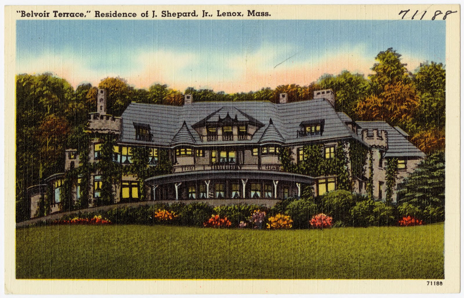 Belvoir Terrace, Residence of J. Shepard, Jr., Lenox, Mass. About 1930–1945.