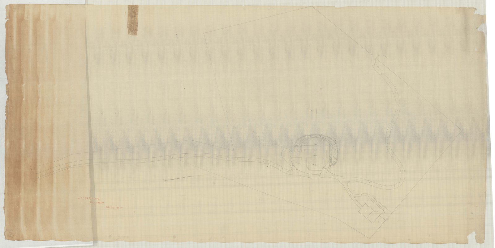 Plan 2, 26 June 1888. Grading levels, on a sheet nearly six feet wide.