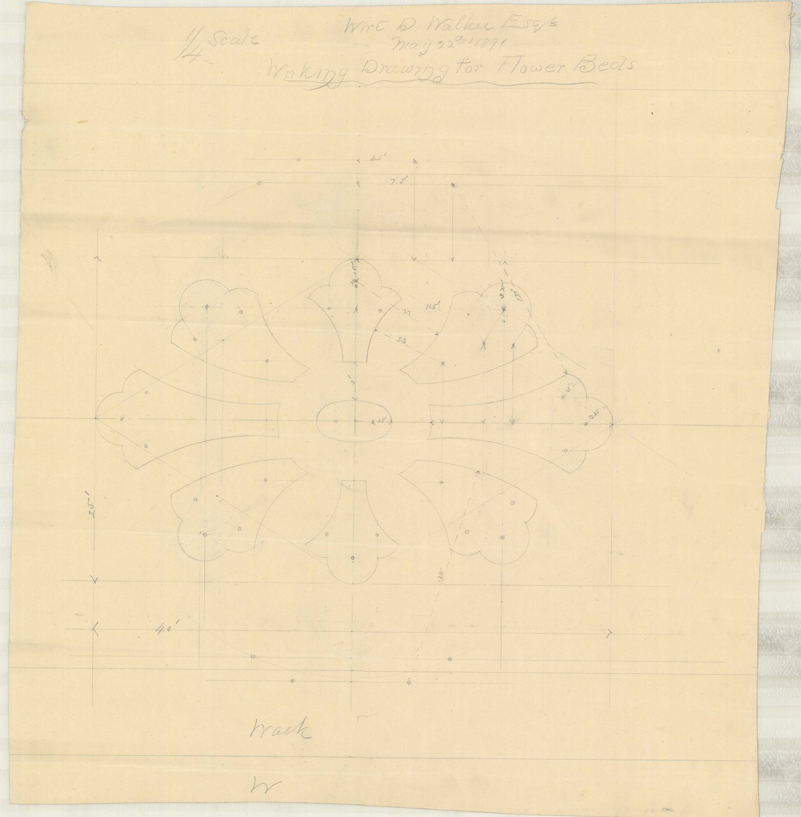 Olmsted job 01092, plan 1 — drive, ground or planting study.