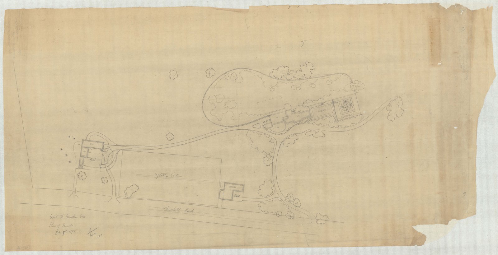 Olmsted job 01092, plan 13 — drive, ground or planting study.