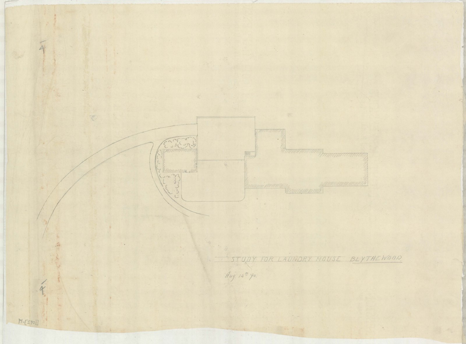 Olmsted job 01092, plan 14 — drive, ground or planting study.