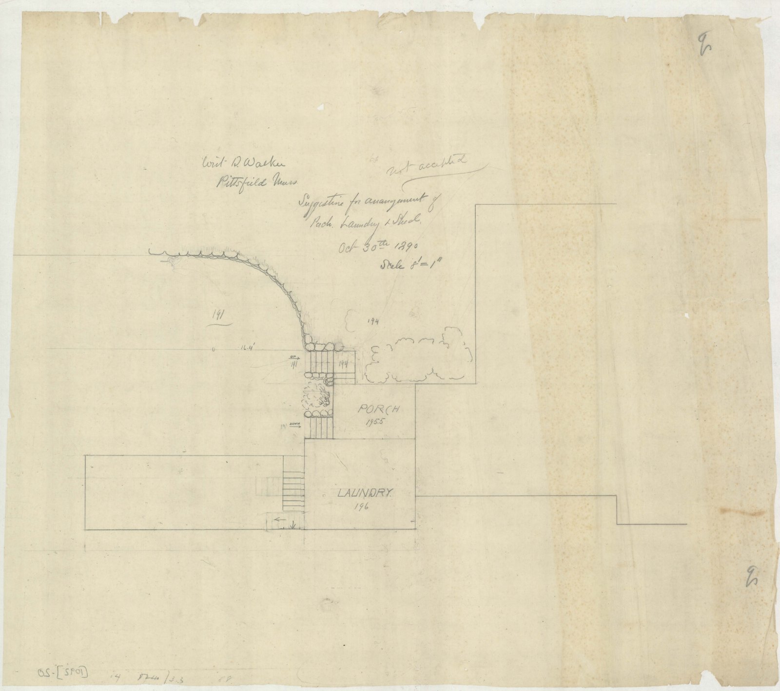 Olmsted job 01092, plan 20 — drive, ground or planting study.