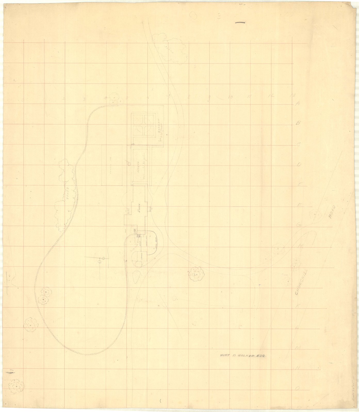 Olmsted job 01092, plan 27 — drive, ground or planting study.