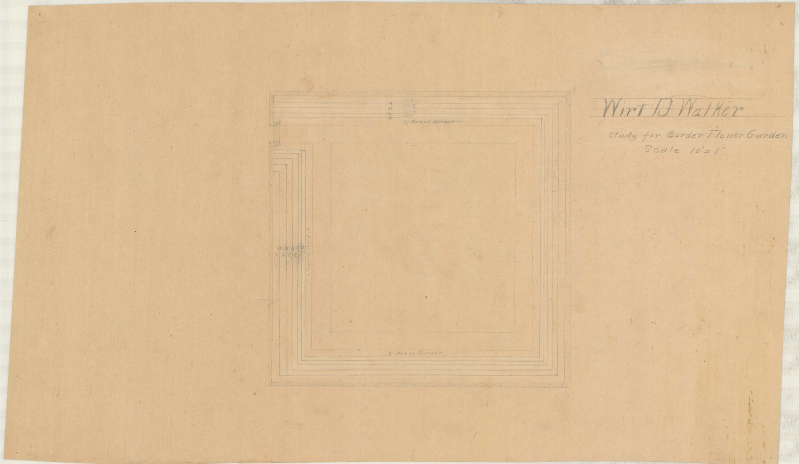 Study of the garden enclosure. Olmsted job 01092.