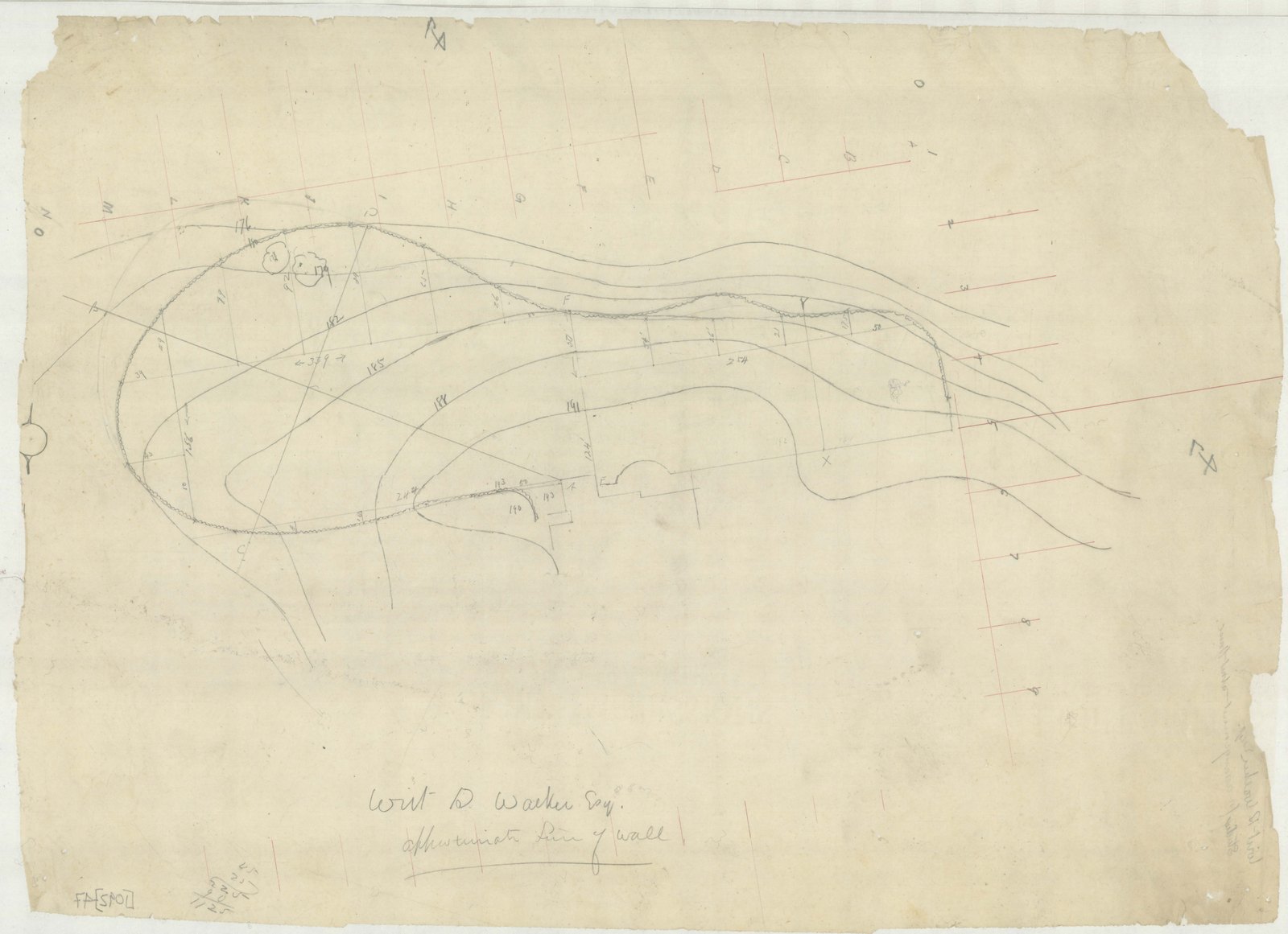 Olmsted job 01092, plan 47 — drive, ground or planting study.