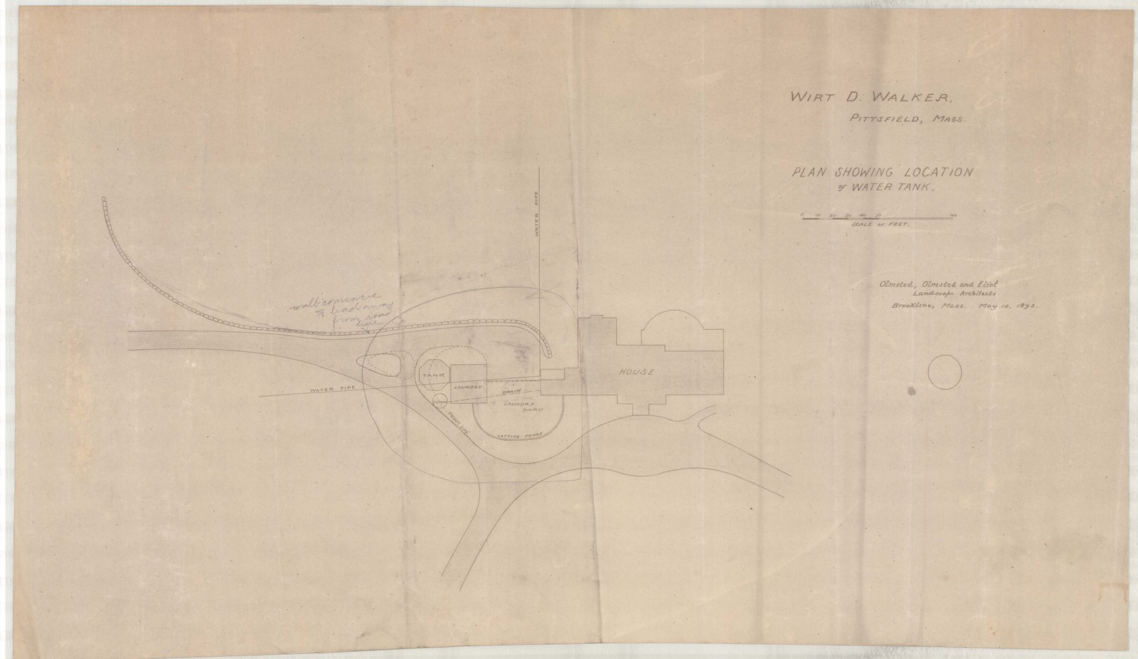 Olmsted job 01092, plan 48 — drive, ground or planting study.