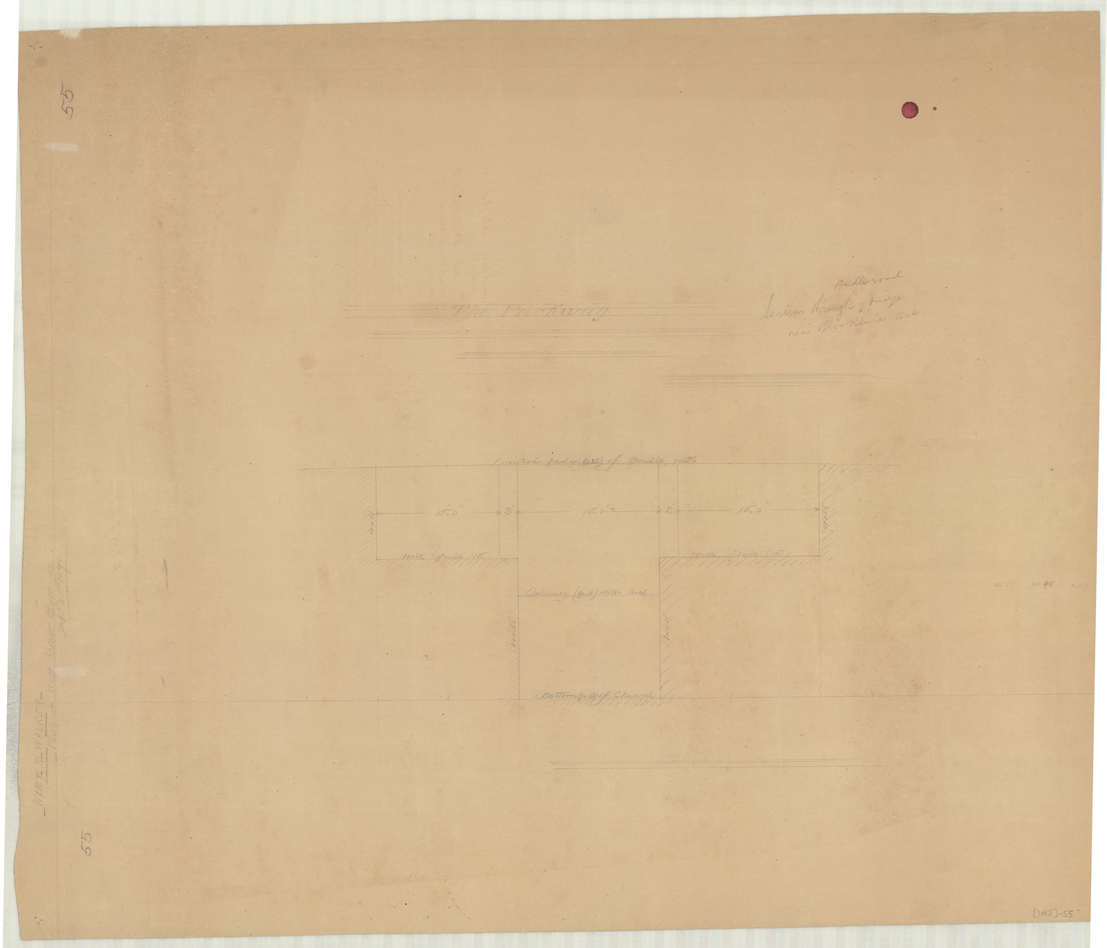 Olmsted job 01092, plan 55back — drive, ground or planting study.