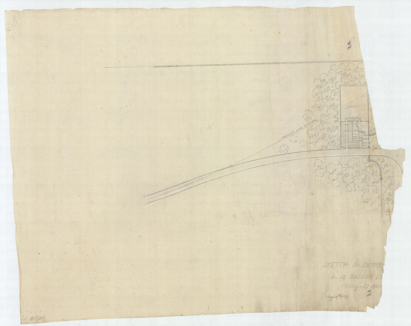 Olmsted job 01092, plan 56 — drive, ground or planting study.