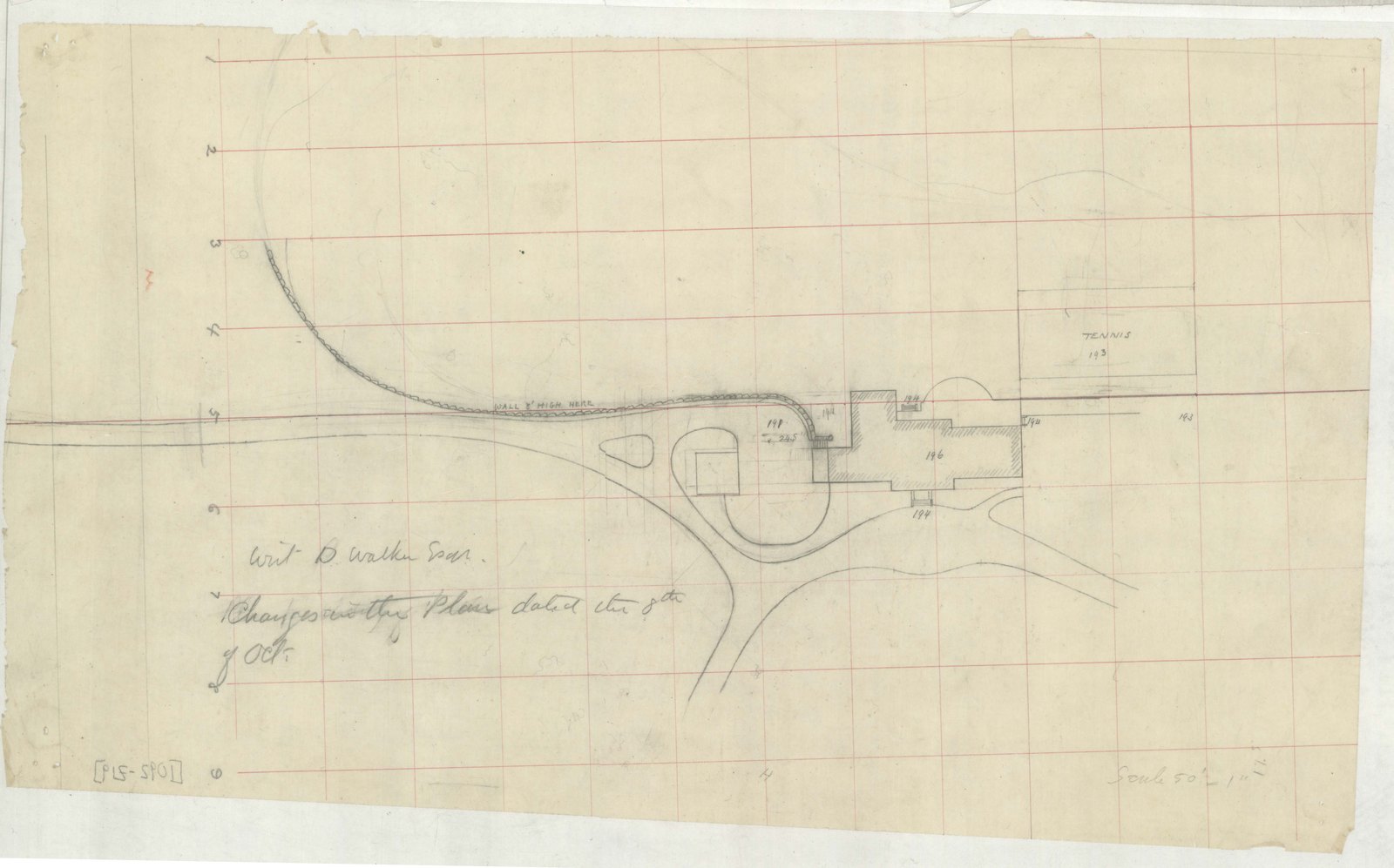 Olmsted job 01092, plan Z19 — drive, ground or planting study.