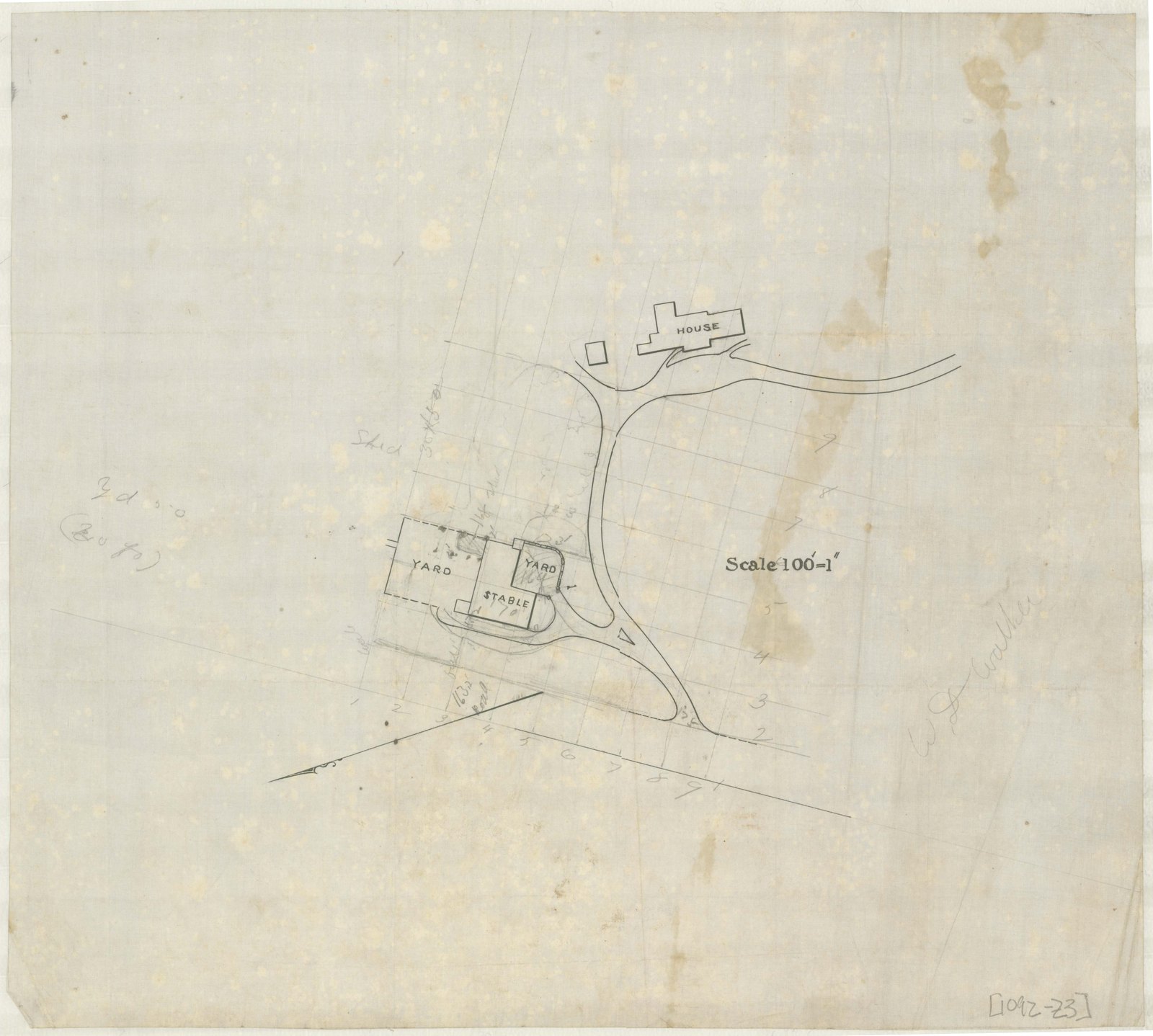Olmsted job 01092, plan Z3 — drive, ground or planting study.