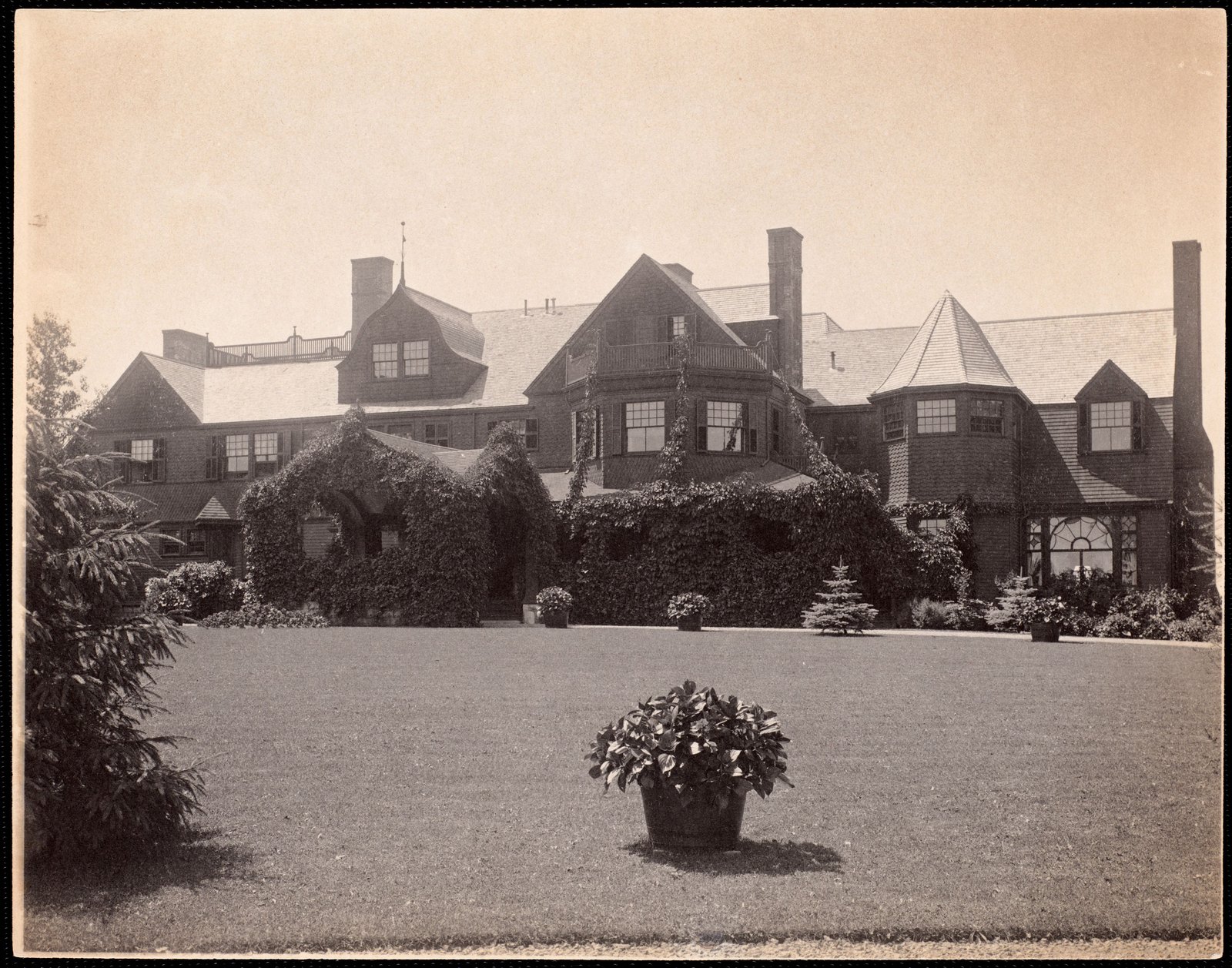 Coldbrook: front of house and lawn. 1882. The back of the print is inscribed “St. Joseph’s Hall - Cranwell.”