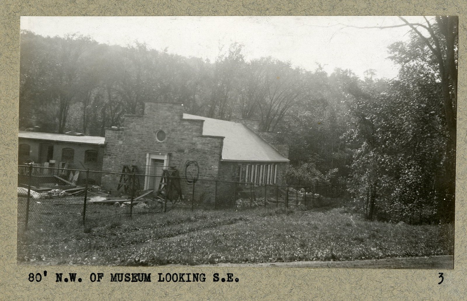 “80’ N.W. OF MUSEUM LOOKING S.E.”