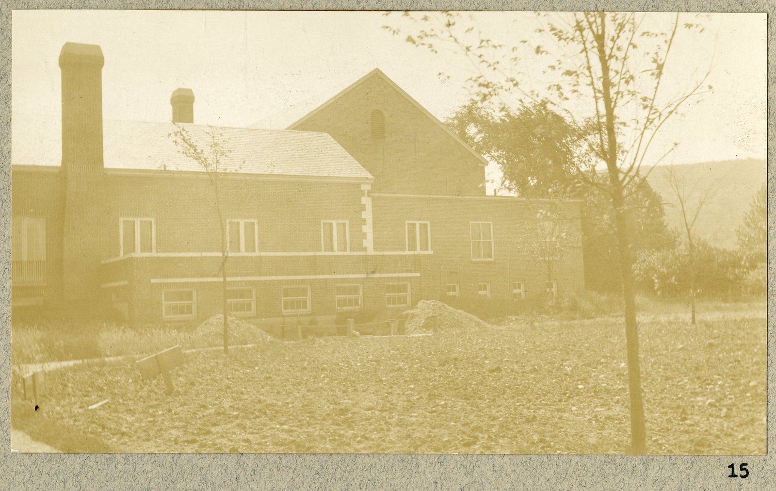 The rear of the Community House. Print 15.