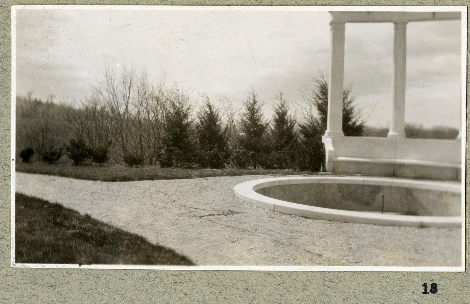 The basin and evergreens from the colonnade. Print 18.
