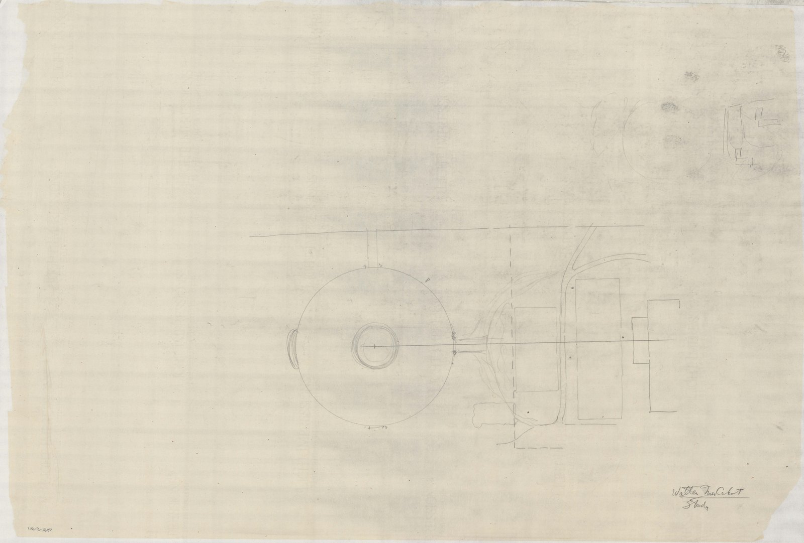 Plan 5, sheet 1, no date. “(Title same as) Study.” Inventory note: “Note, Walter, Mr. Cabot.”