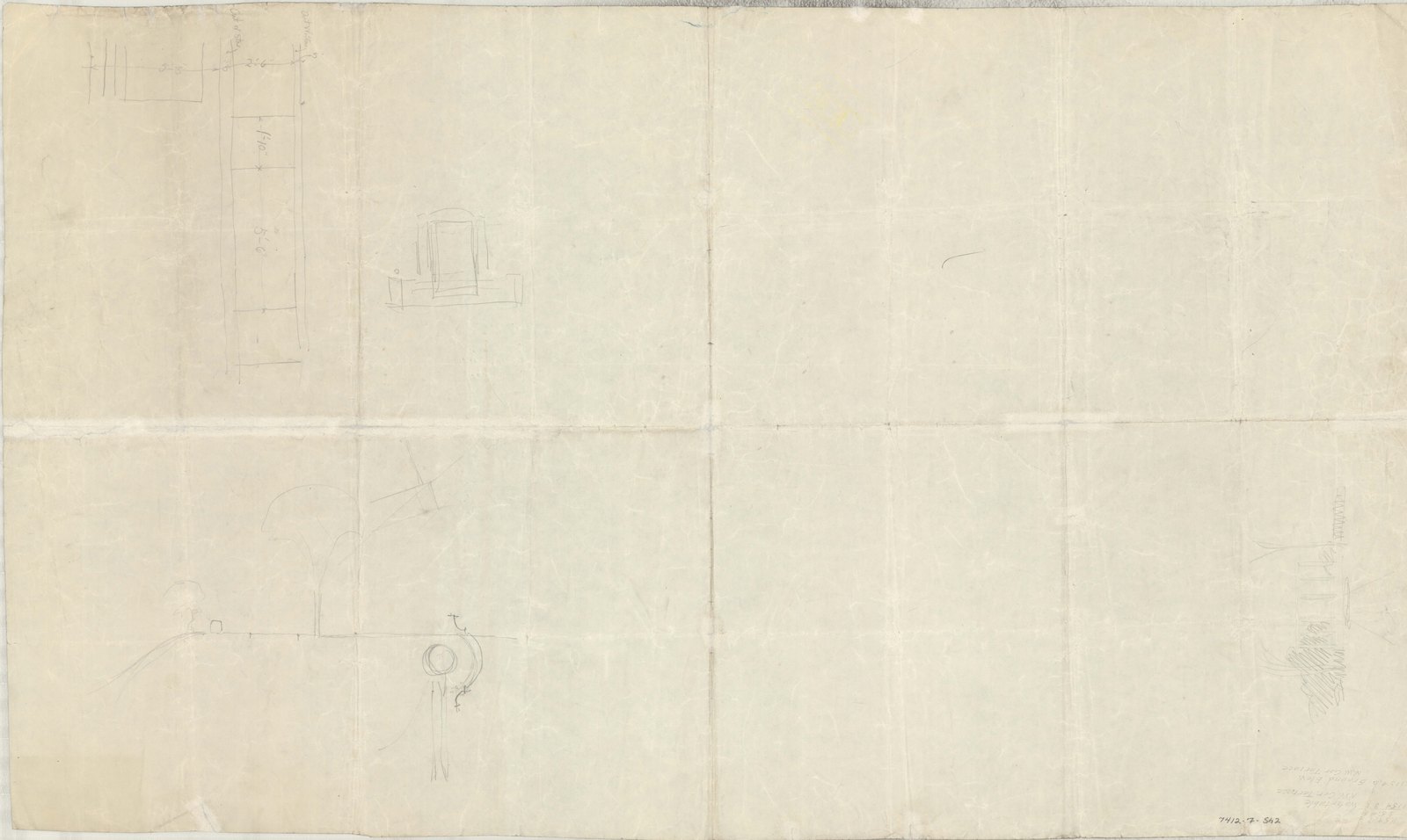 Plan 7, sheet 2, verso — the notes and sketches.