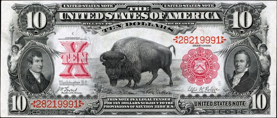 Ten dollars, legal tender note, 1901