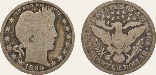 Barber quarter, 1899