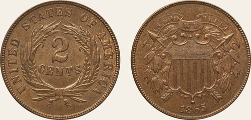 Two-cent piece, 1865