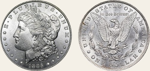 Morgan dollar, 1885