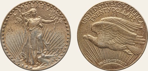 Twenty dollars, double eagle, 1927