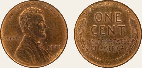 Lincoln cent, 1909