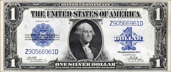 One dollar, silver certificate, 1923