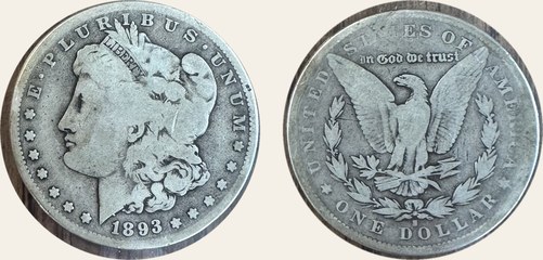 Morgan dollar, San Francisco, 1893