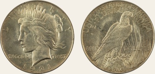 Peace dollar, 1921