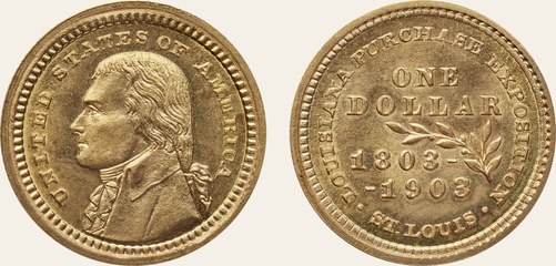 Louisiana Purchase Exposition gold dollar, 1903