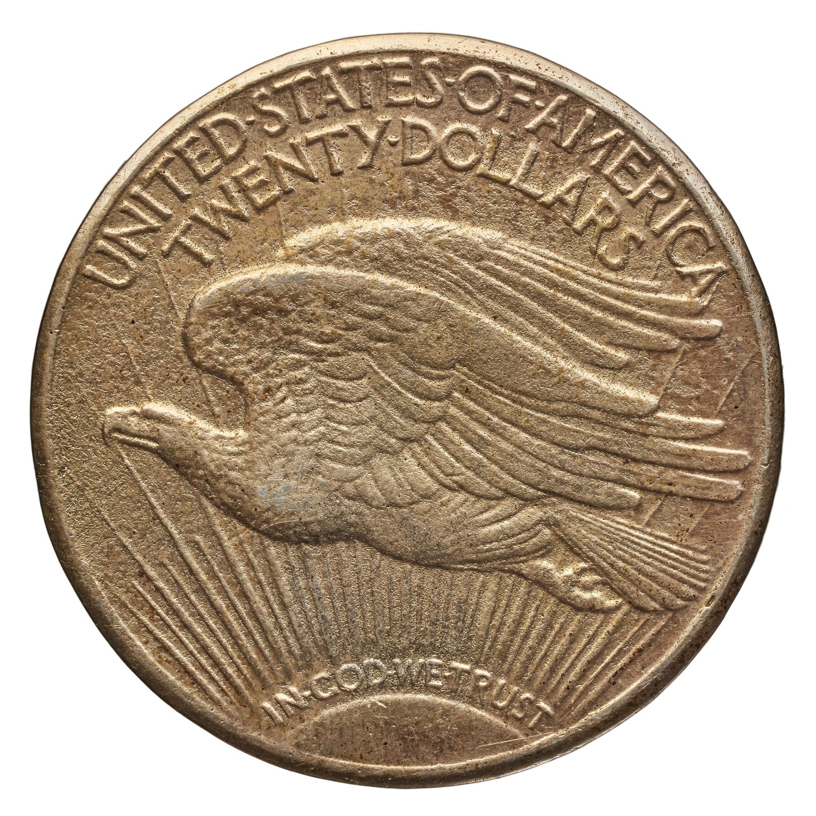 The flying eagle over a rising sun. This reverse went back into production in 1986 on the American Eagle gold bullion coin and is still struck.