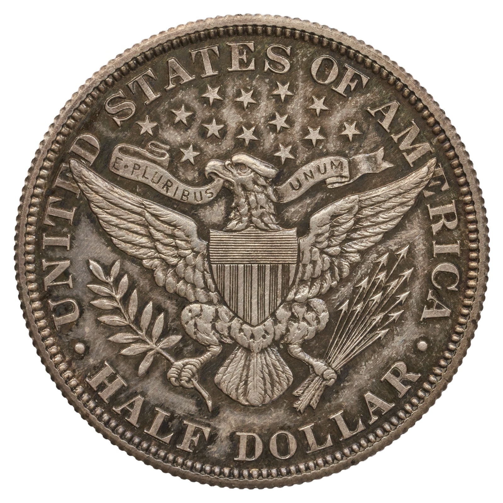 The Barber half dollar, 1892–1915. None were struck in 1916.