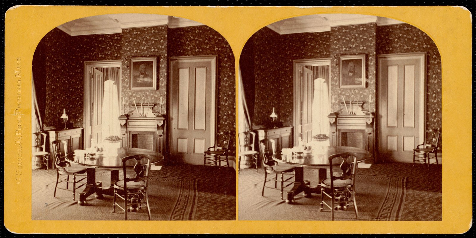Dormers: interior, dining room. About 1868–1893. The third.