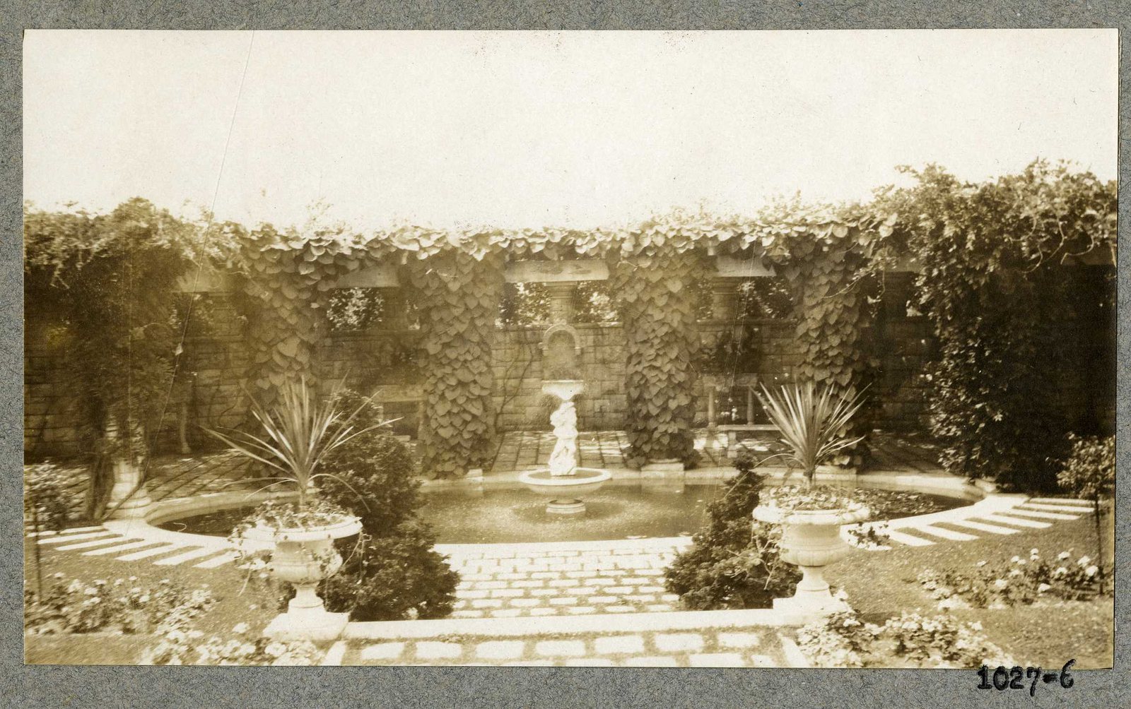 Photograph 6, July 1924. The pool and fountain.