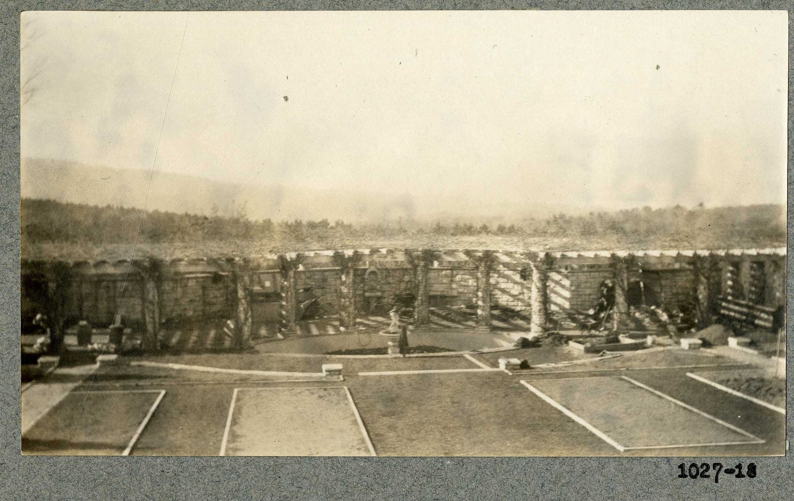Photograph 18. The pergola and the hills beyond.
