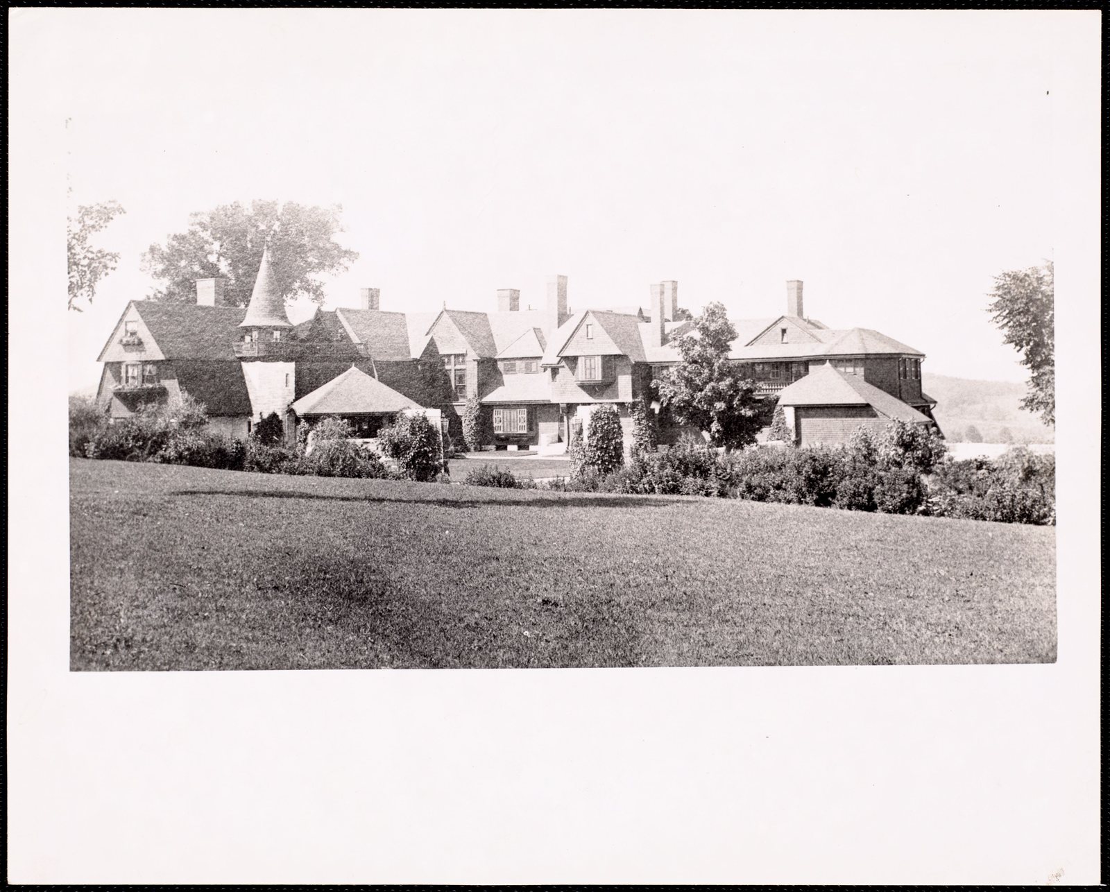 Elm Court: rear elevation. About 1890.