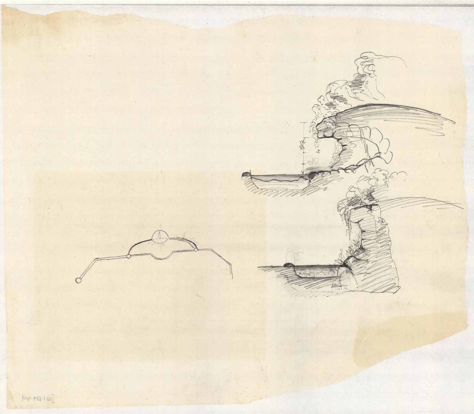01027-Z24-TP10, undated. Inventory title: “[Study of grotto?]”