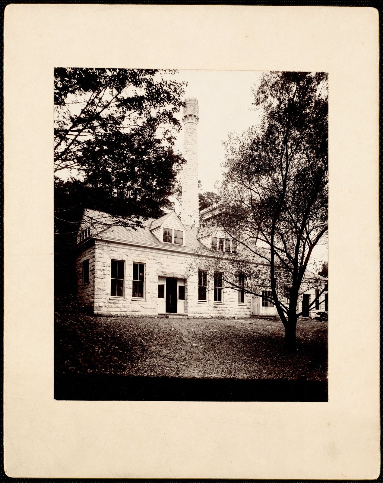 “Erskine Park[?]: Westinghouse workshop.” The working end of an estate that was famous for being white: the shop where the machinery was kept in order.