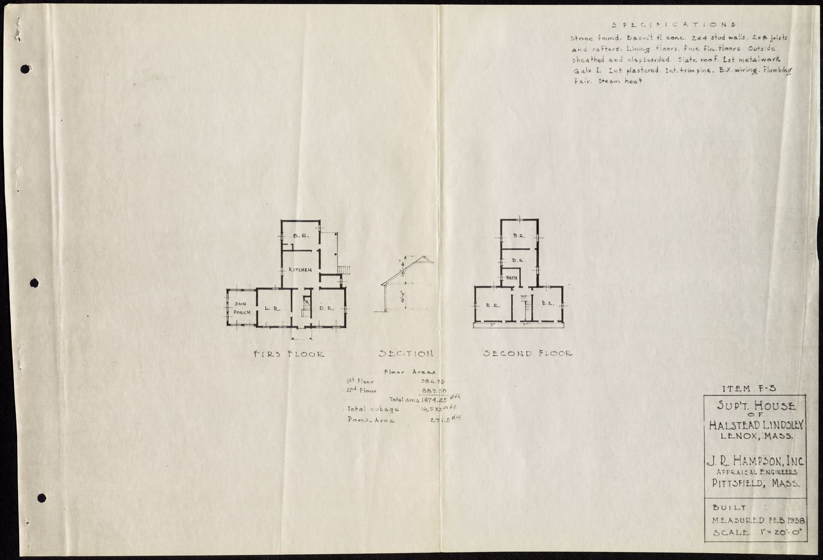 Ethelwyn: superintendent’s house. February 1938.