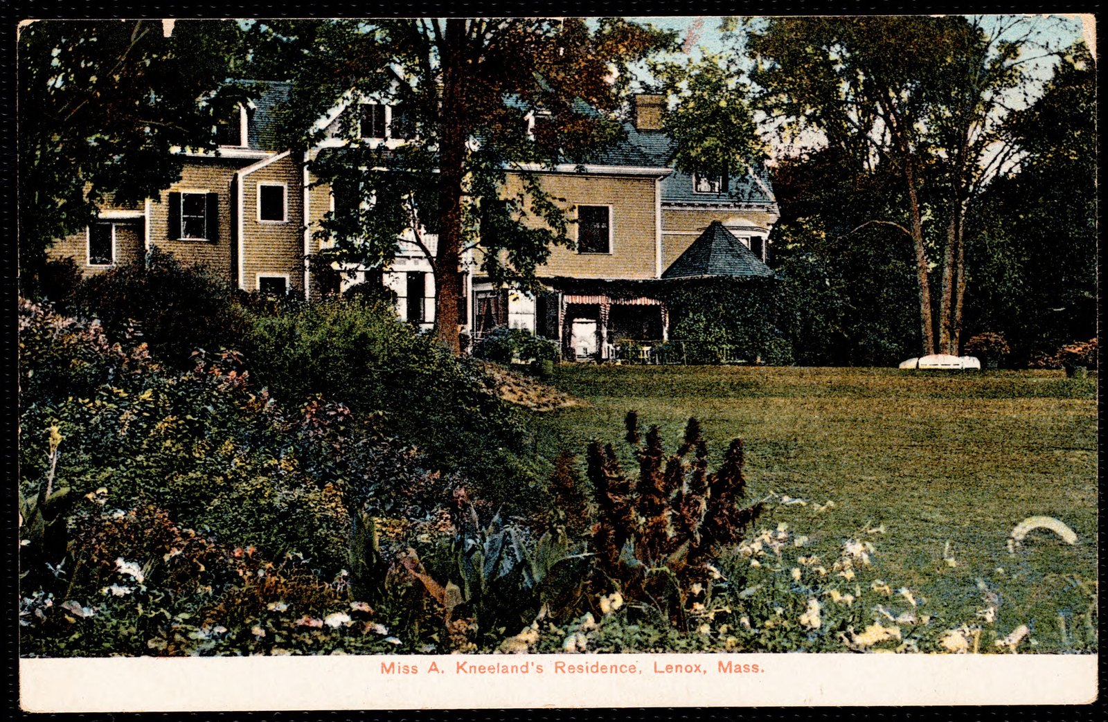 Fairlawn: back of house and garden. about 1907–1910.