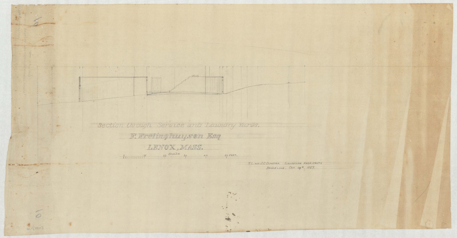 Long section across the lot. Olmsted job 01131.