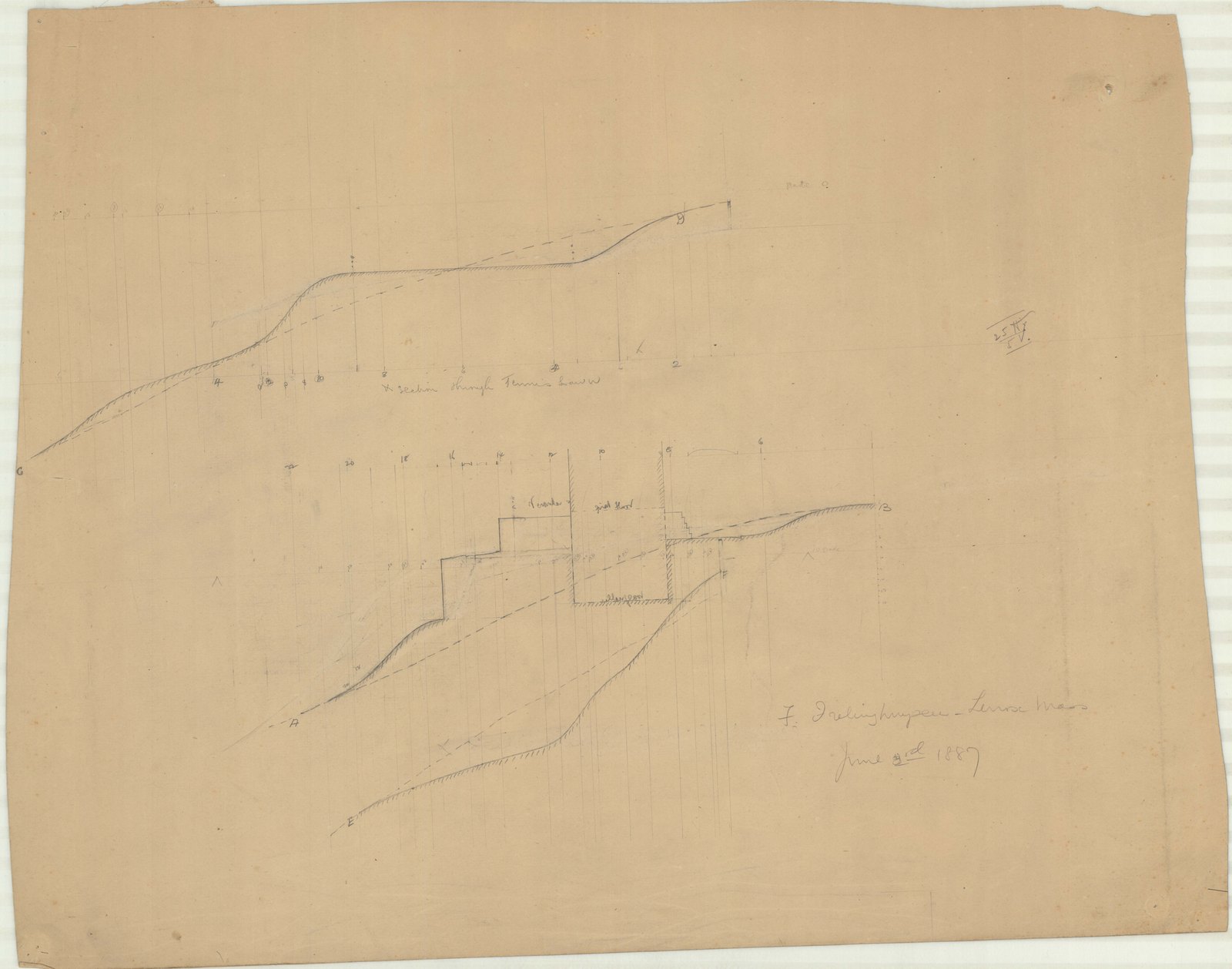 Cross-section study. Olmsted job 01131.