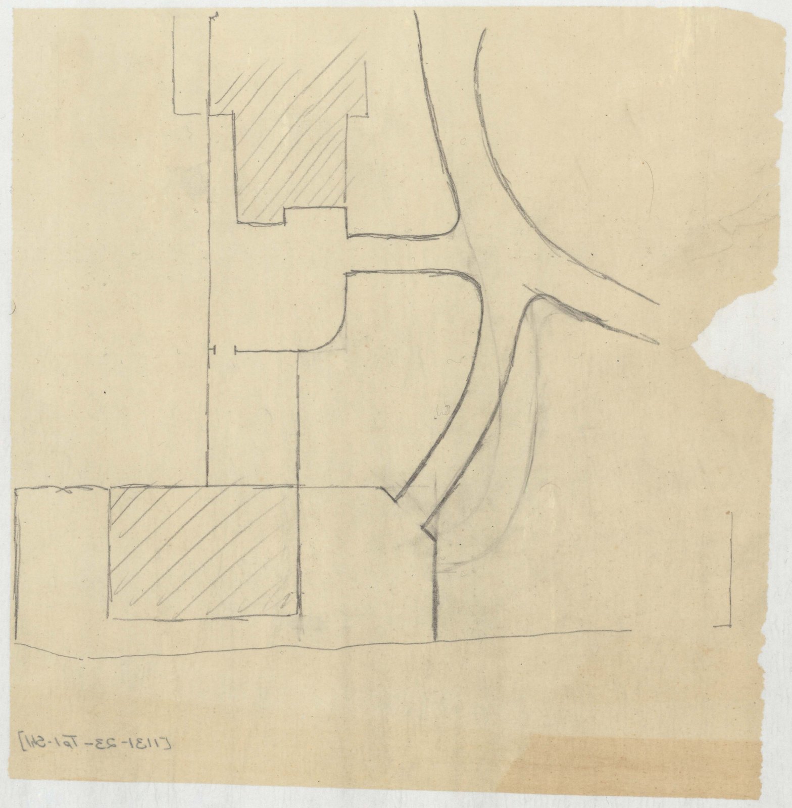 Detail of the forecourt and the steps. Olmsted job 01131.