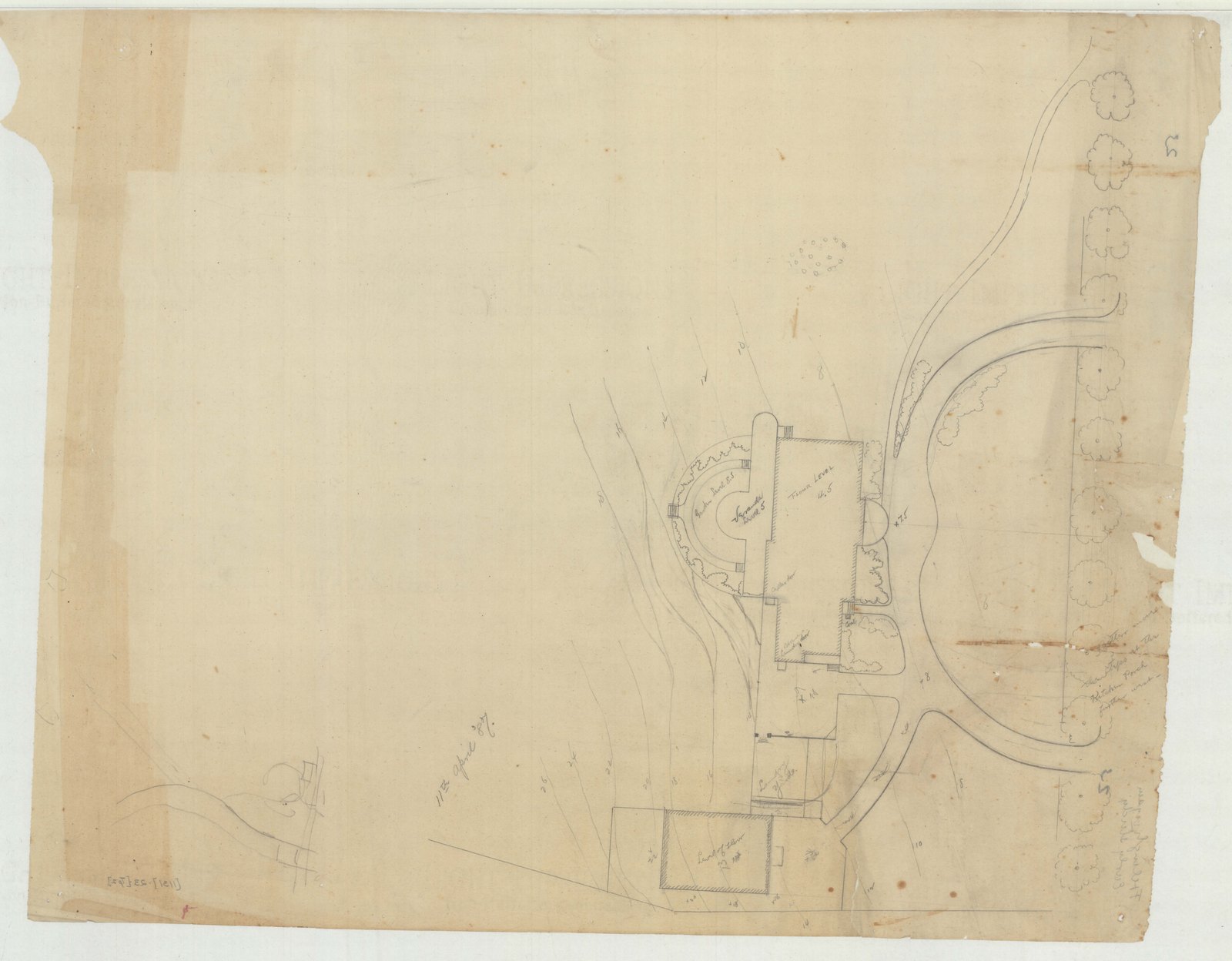 Tracing: the whole lot with the drive completed. Olmsted job 01131.